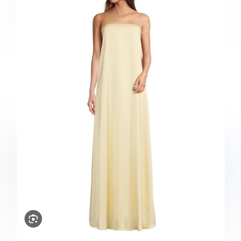 Antonio Melani Strapless Yellow Maxi Dress